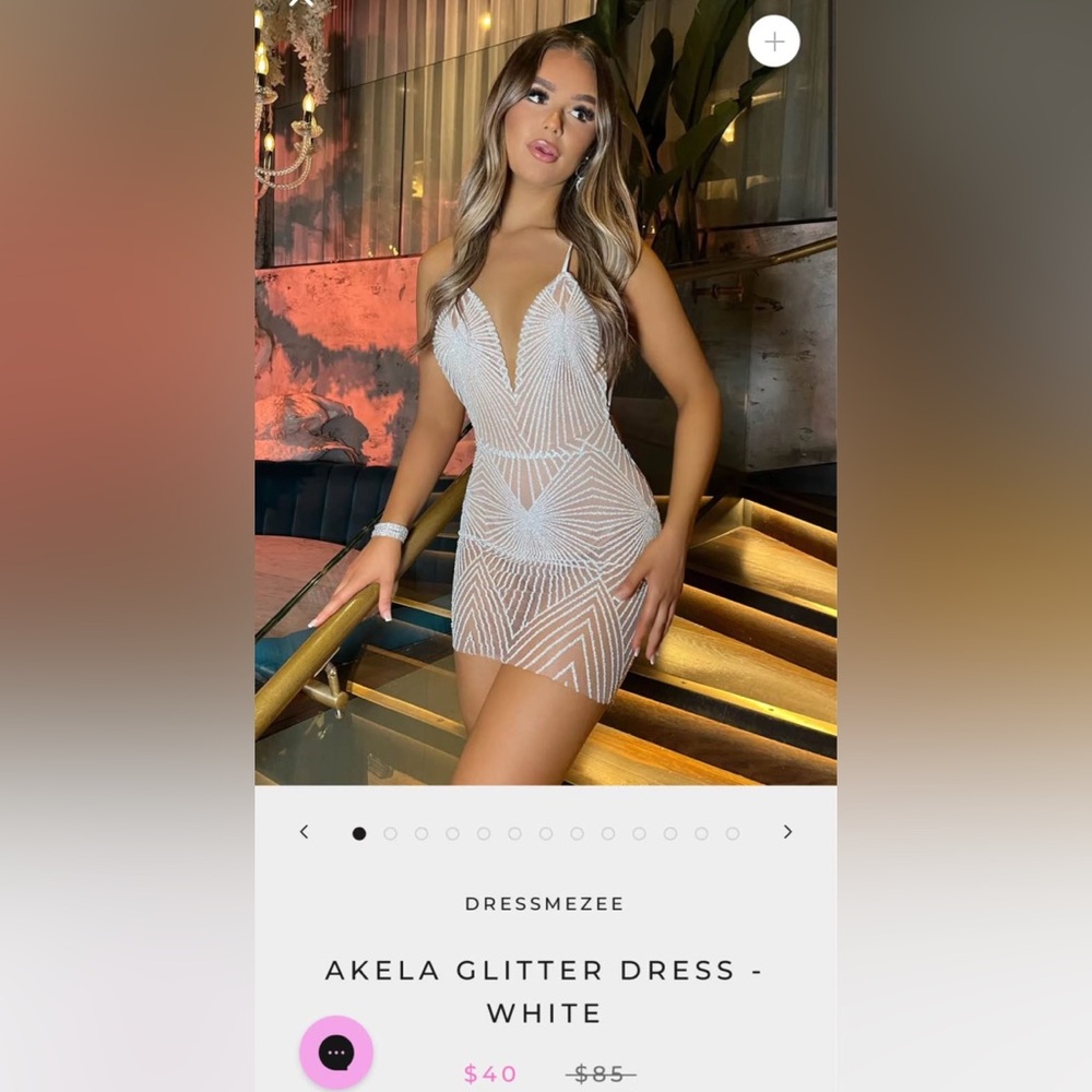 DressMeZee Akela Glitter Dress - White
